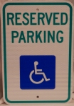 Federal Compliant Handicapped Reserved Parking Sign 12X18 reflective R7-8 MUTCD